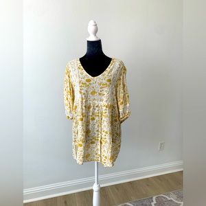 Hayden Los Angeles Yellow Peasant Top